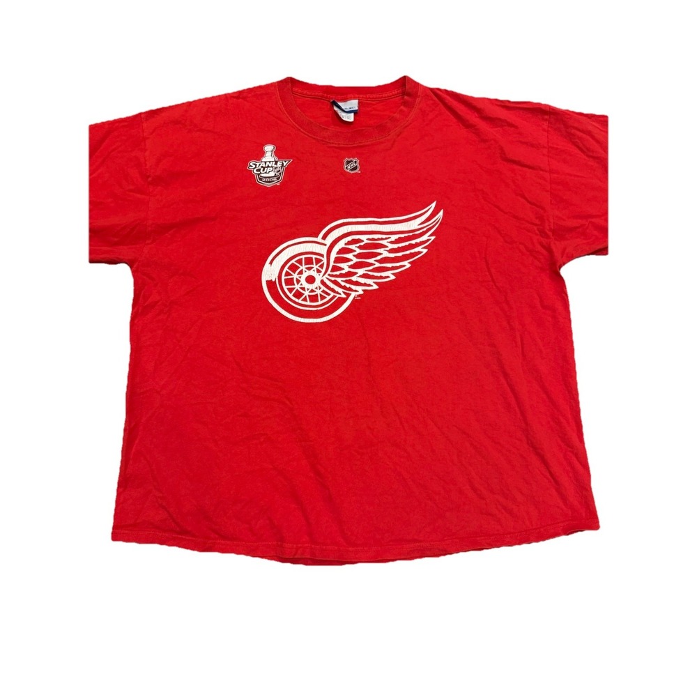 Reebok Mens XL Stanley Cup 2008 Zetterberg Detroit Red Wings Jersey T-Shirt